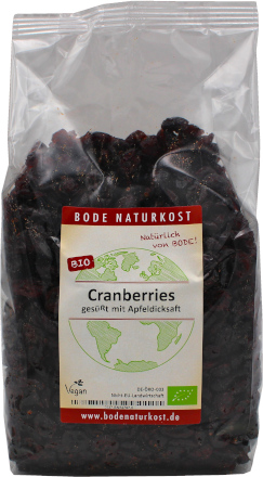Cranberries gesüßt mit Apfeldicksaft bio 1kg