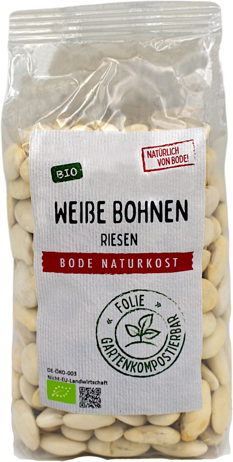 Weiße Bohnen Riesen bio gartenkompostierbarer Beutel 6x500g  | ab 05.25 wieder verfügbar