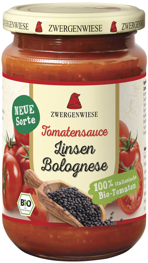 Tomatensauce Linsen Bolognese bio Zwergenwiese 6x340ml