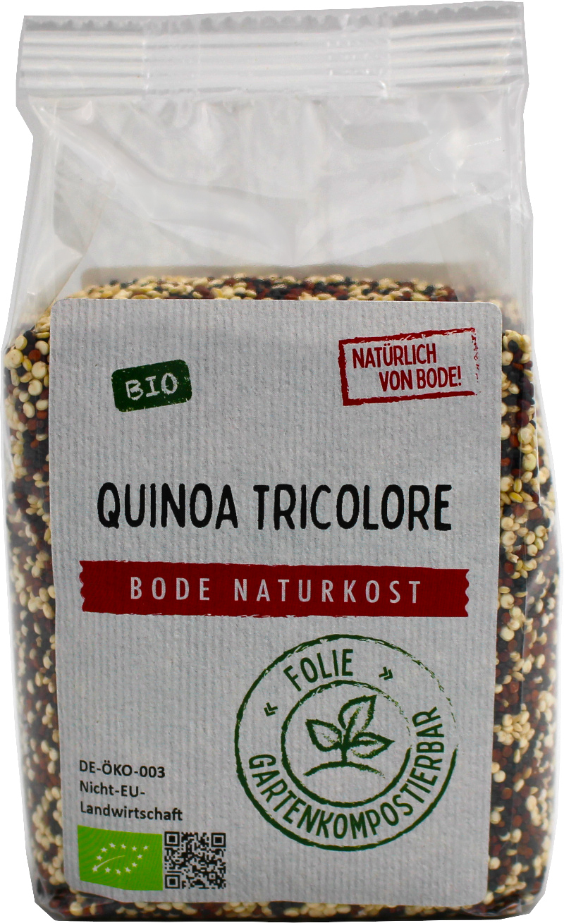 Quinoa Tricolore bio, gartenkompostierbarer Beutel 250g