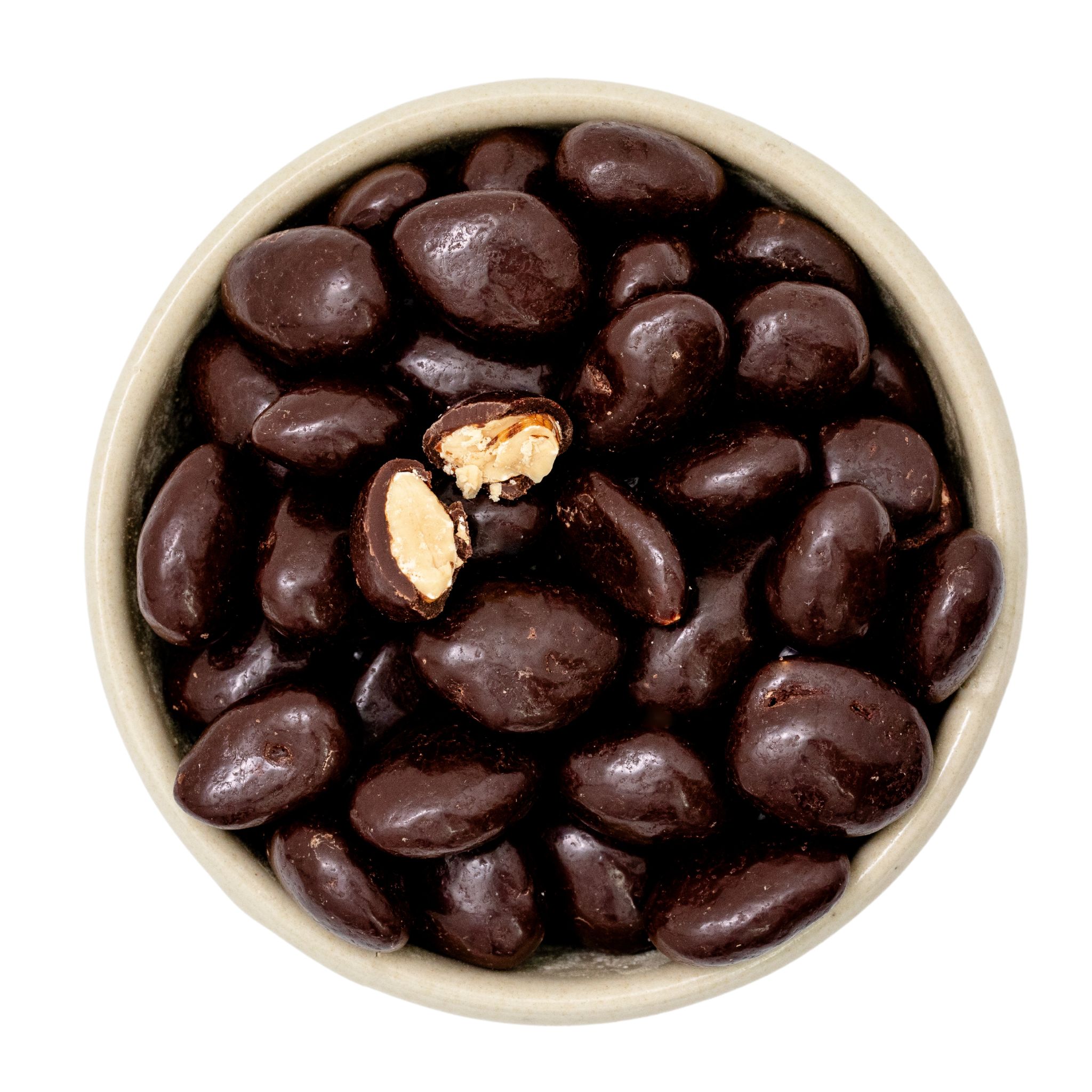 Mandeln geröstet in Zartbitterschokolade bio Fairtrade 5kg
