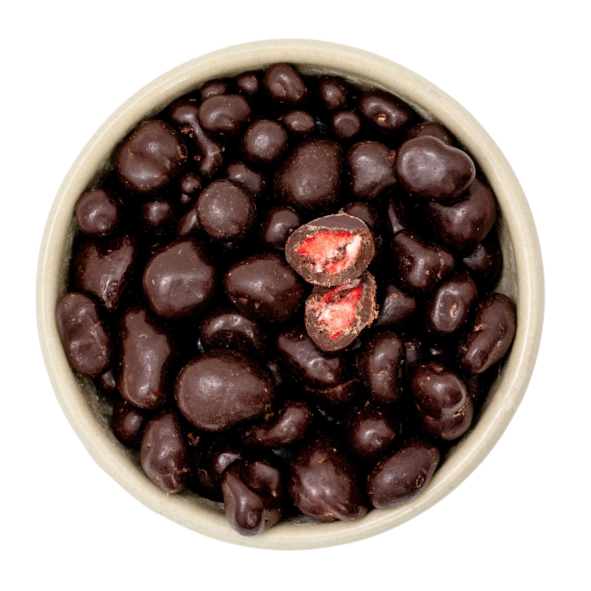 Erdbeeren in Zartbitterschokolade bio Fairtrade