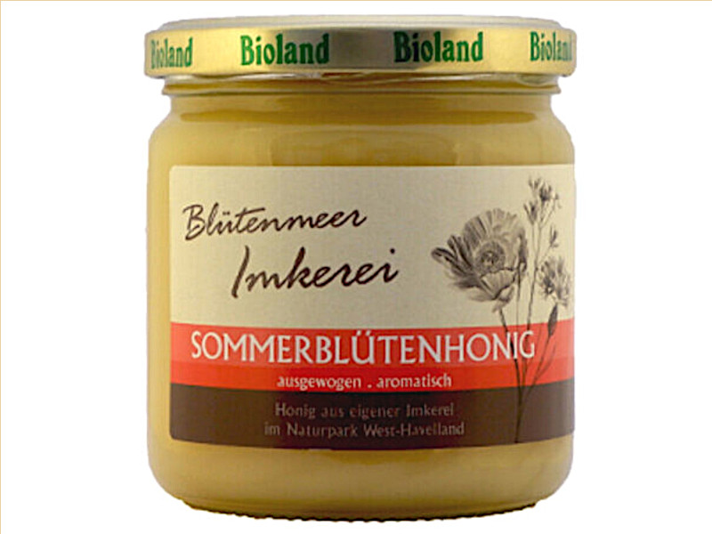 Sommerblütenhonig cremig bio Bioland Deutschland Blütenmeer Imkerei 500g