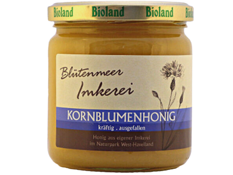 Kornblumenhonig cremig bio Bioland Deutschland Blütenmeer Imkerei 500g