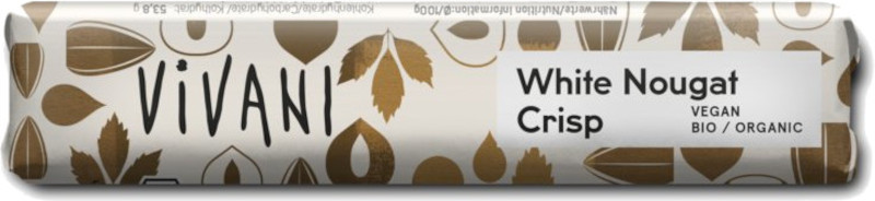 Schoko-Riegel White Nougat Crisp mit Reisdrink bio Vivani 18x35g