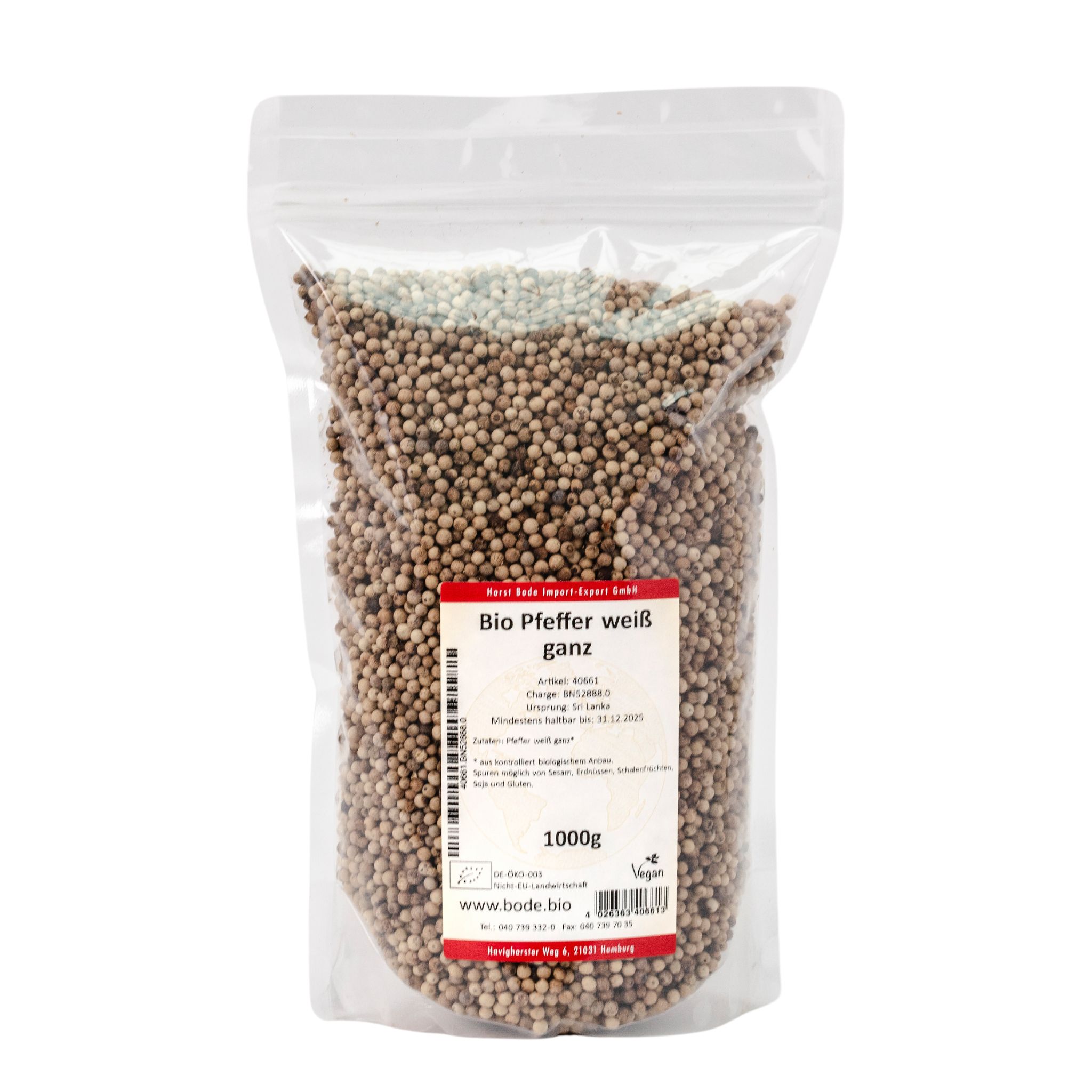 Pfeffer weiß ganz bio 1kg