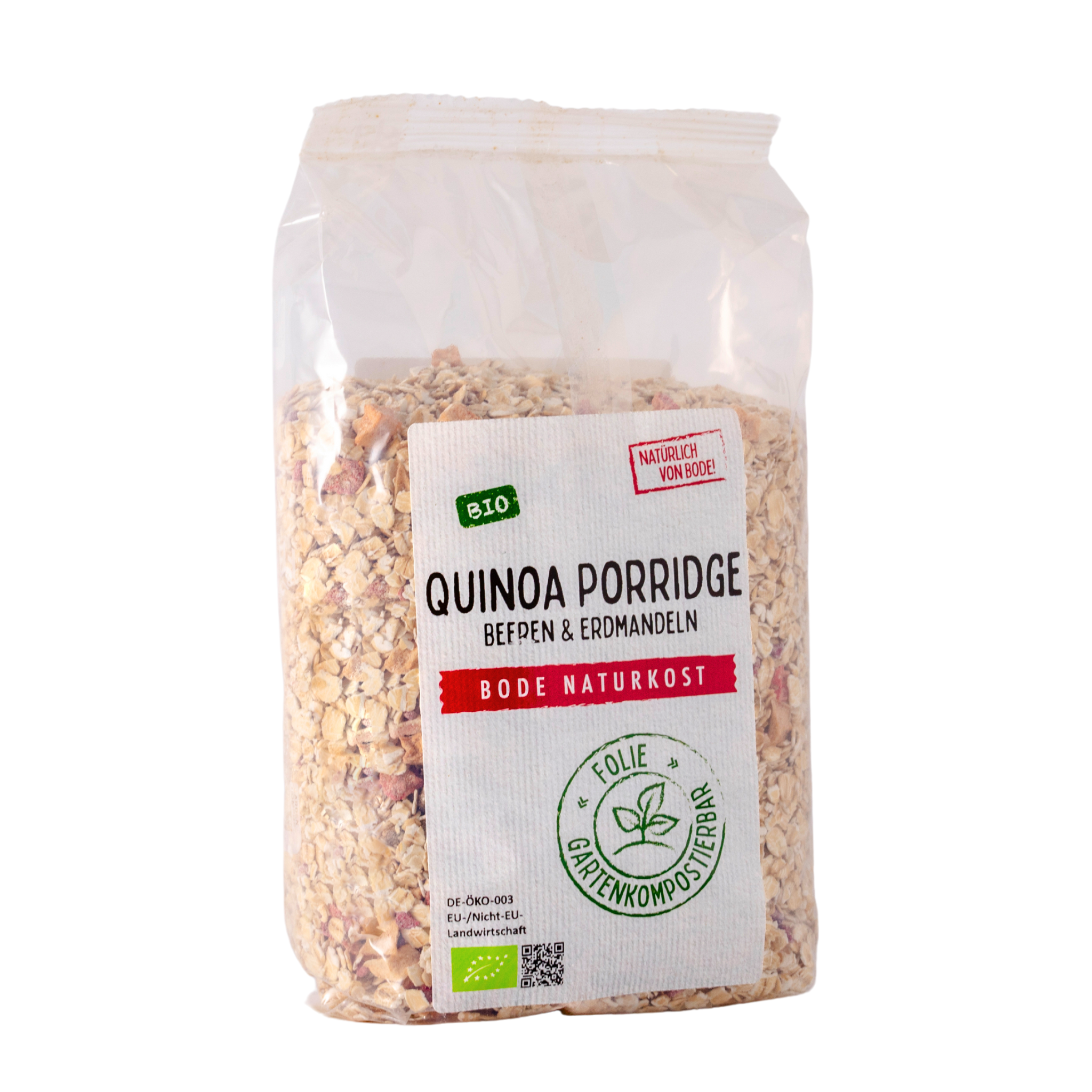 Quinoa Porridge Beeren & Erdmandeln bio, gartenkompostierbarer Beutel 400g