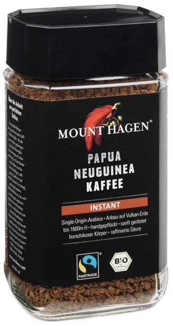 Kaffee Instant bio Single Origin Papua Neuguinea Fairtrade Mount Hagen 6x100g