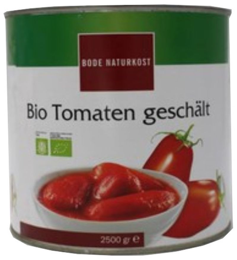 Tomaten geschält bio Dose Füllmenge 2,5kg, ATG 1,5kg